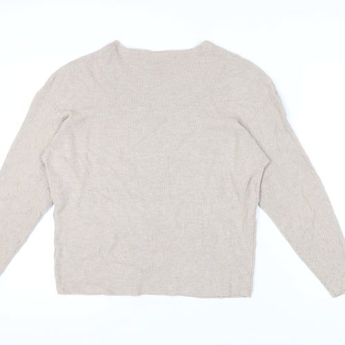 Next Beige Women's Size 14 Cotton Blend Pullover