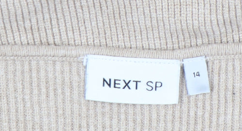 Next Beige Women's Size 14 Cotton Blend Pullover