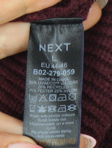 Next Women's Red Pullover Jumper, Size 16, Long Sleeve