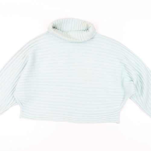 New Look Women's Blue Roll Neck Pullover Jumper L