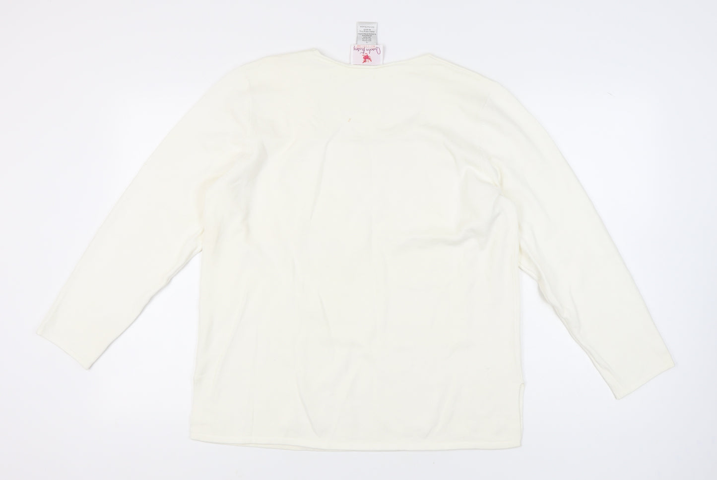 Quacker Factory Women’s Ivory Pullover Jumper L