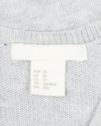 H&M Women’s Grey Knit Pullover Jumper, XS