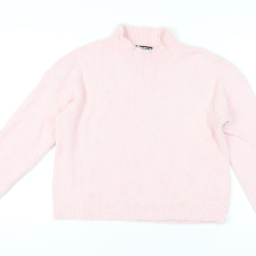 Select Women's Pink Mock Neck Pullover Jumper - L