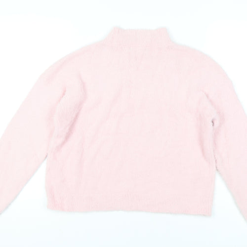 Select Women's Pink Mock Neck Pullover Jumper - L