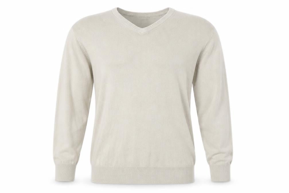 Kensington Eastside Beige Men's XL V-Neck Jumper