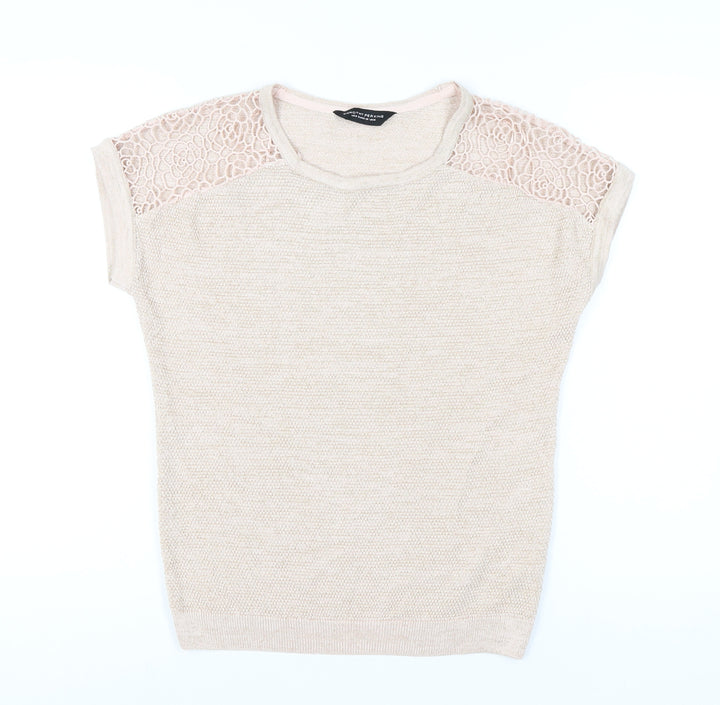 Dorothy Perkins Women's Beige Pullover Jumper Size 12