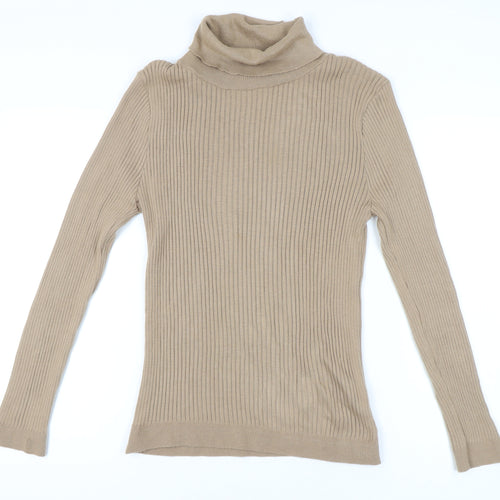 Topman Men's Beige Roll Neck Pullover M