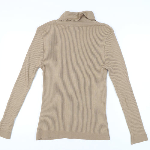 Topman Men's Beige Roll Neck Pullover M