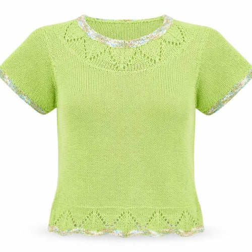 Casamia Exclusive Women's Green Scoop Neck Knit Jumper S