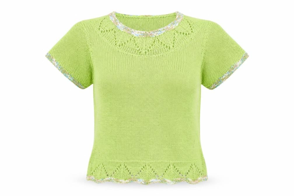 Casamia Exclusive Women's Green Scoop Neck Knit Jumper S