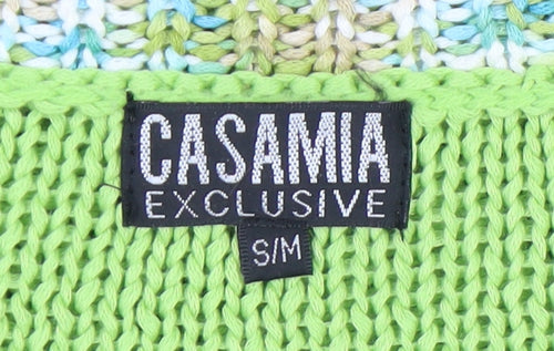 Casamia Exclusive Women's Green Scoop Neck Knit Jumper S