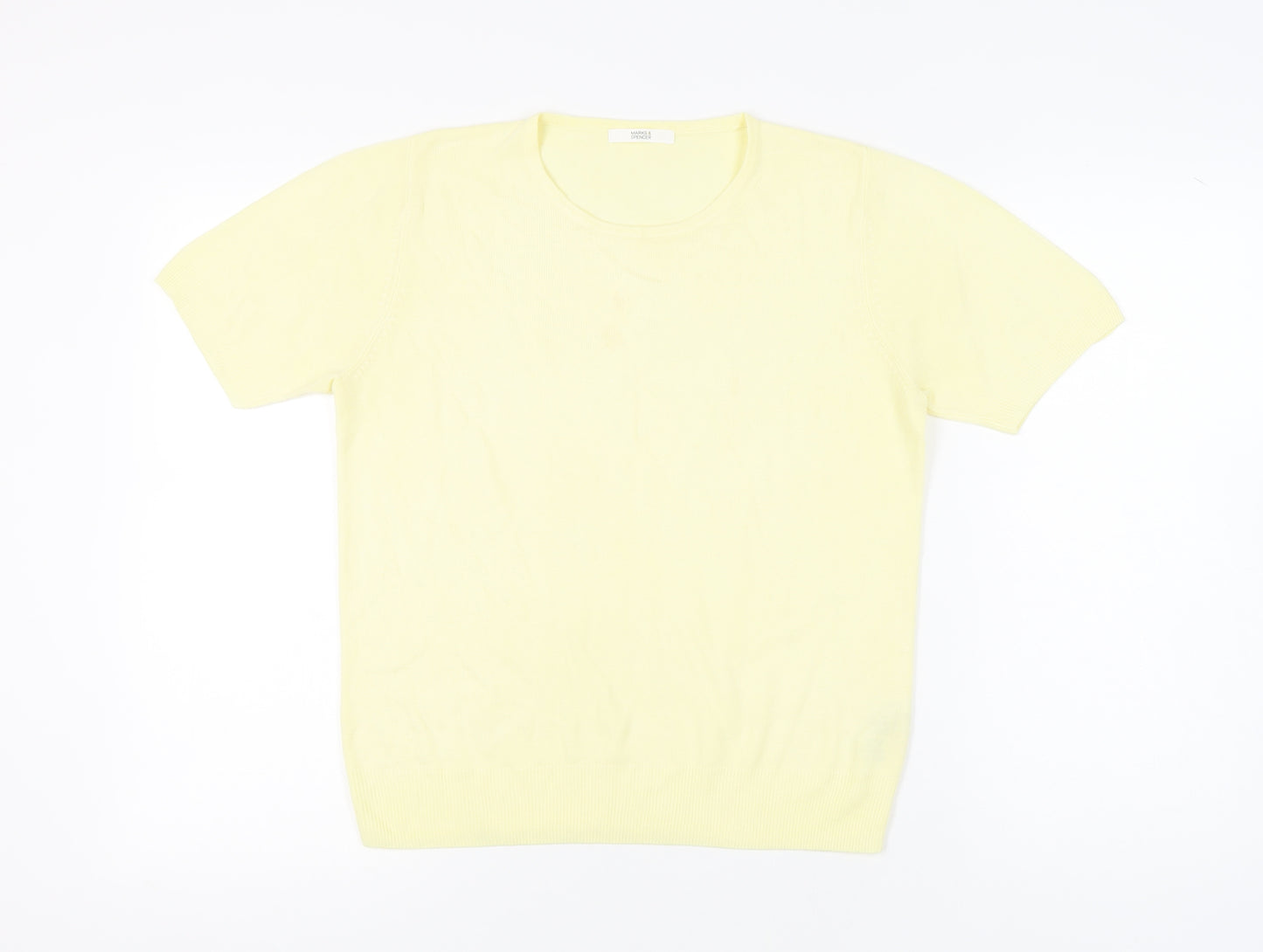 Marks and Spencer Women's Yellow Pullover Jumper Size 12