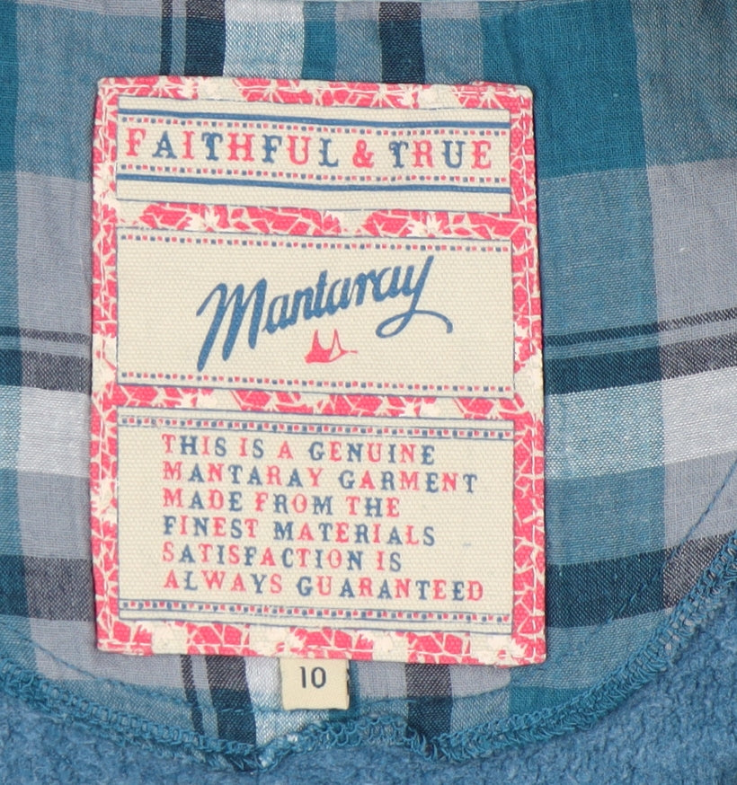 Mantaray Women's Blue Full Zip Hoodie Size 10