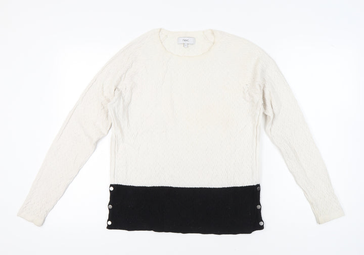 Next Women's Multicoloured Cable-Knit Pullover Jumper Size 12