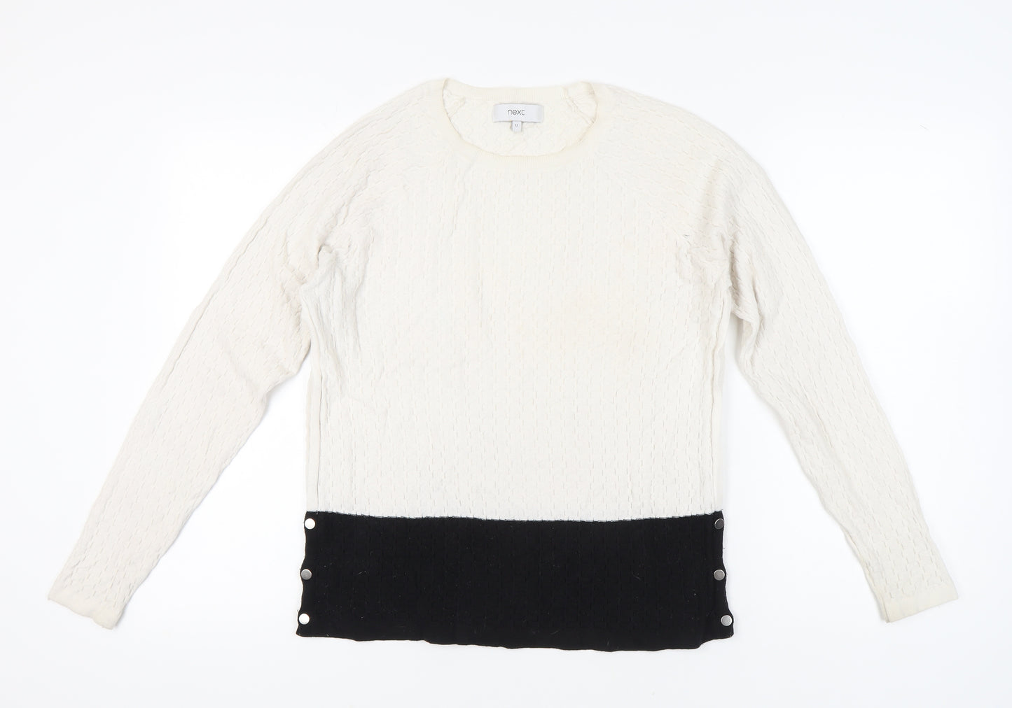 Next Women's Multicoloured Cable-Knit Pullover Jumper Size 12
