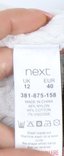 Next Women's Multicoloured Cable-Knit Pullover Jumper Size 12