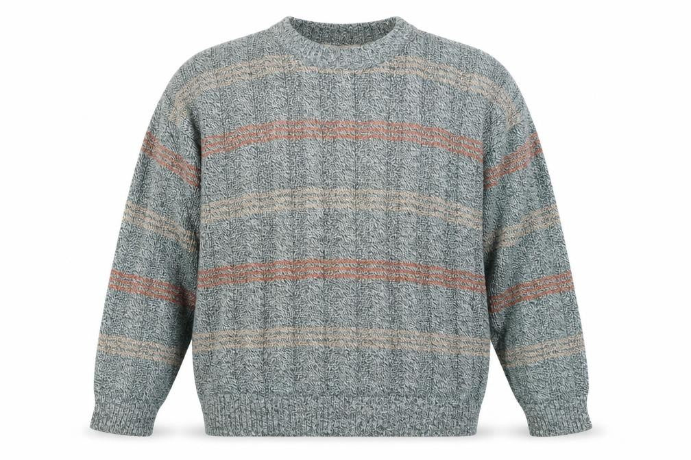Front view of Tom Sayers Men's XL Multicoloured jumper
