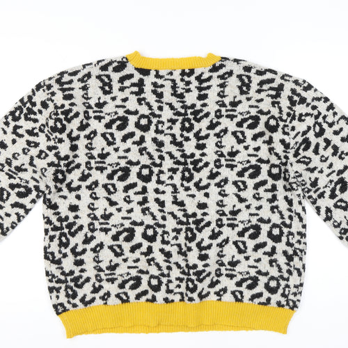 M&Co Women's Multicoloured Leopard Print Pullover Jumper