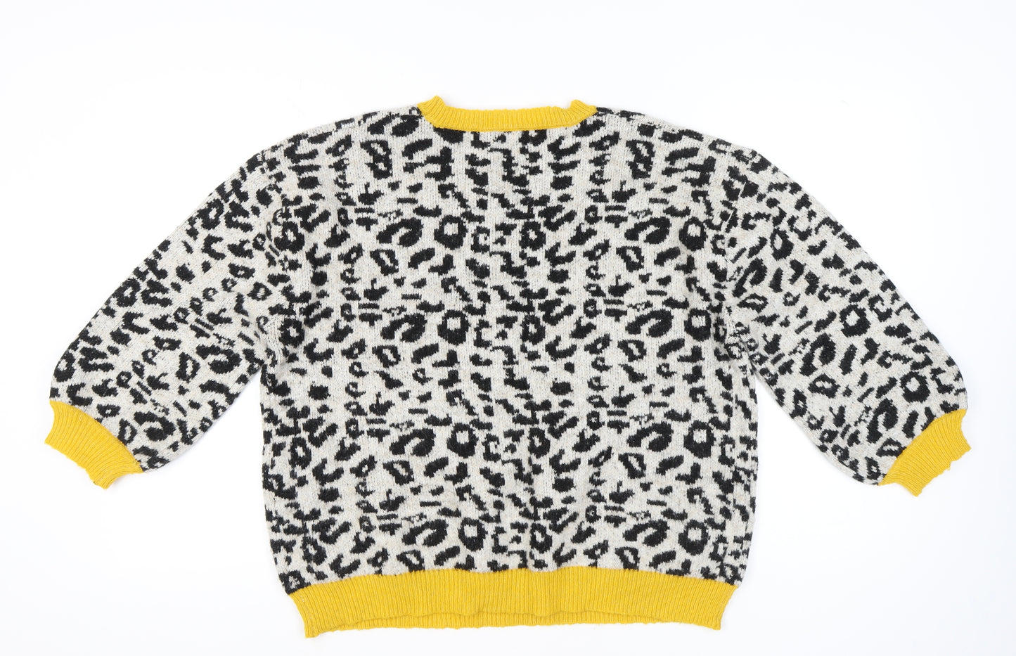 M&Co Women's Multicoloured Leopard Print Pullover Jumper