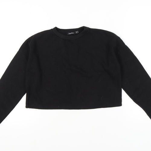 Boohoo Women's Black Pullover Sweatshirt UK Size 6