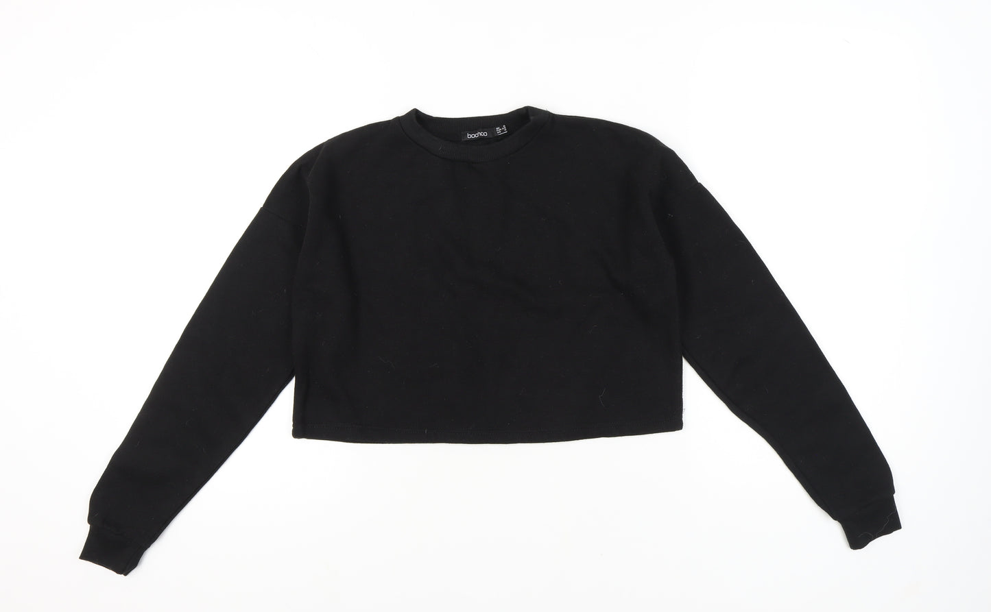 Boohoo Women's Black Pullover Sweatshirt UK Size 6