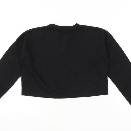 Boohoo Women's Black Pullover Sweatshirt UK Size 6