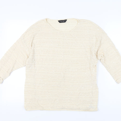 Dorothy Perkins Women's Beige Pullover Jumper Size 16