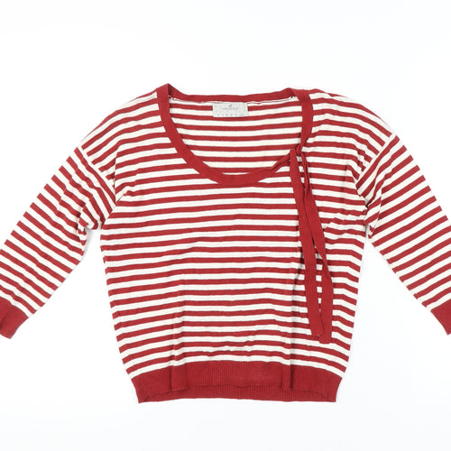 Springfield Women's Red Striped Pullover Jumper M
