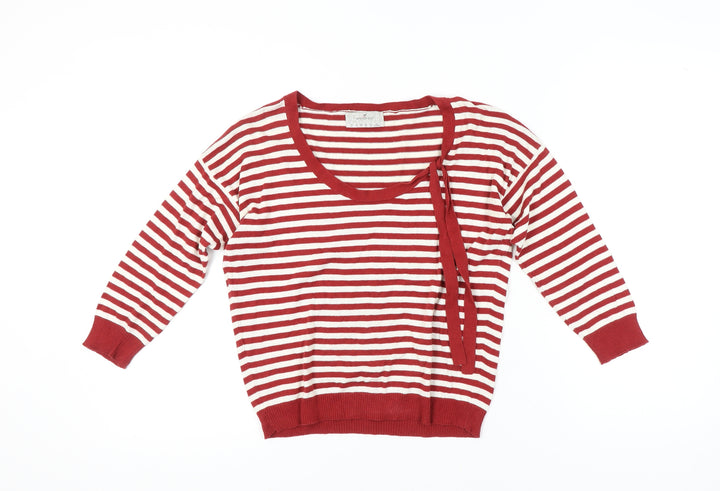 Springfield Women's Red Striped Pullover Jumper M