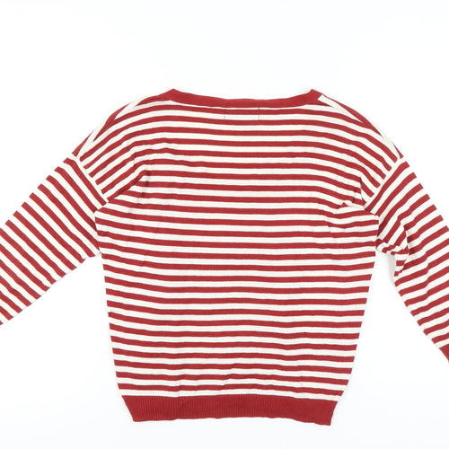 Springfield Women's Red Striped Pullover Jumper M