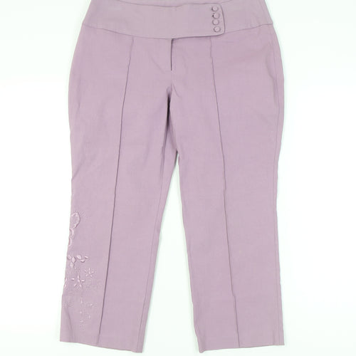 Spirit London Women's Purple Cropped Trousers Size 12