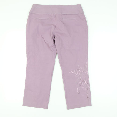 Spirit London Women's Purple Cropped Trousers Size 12