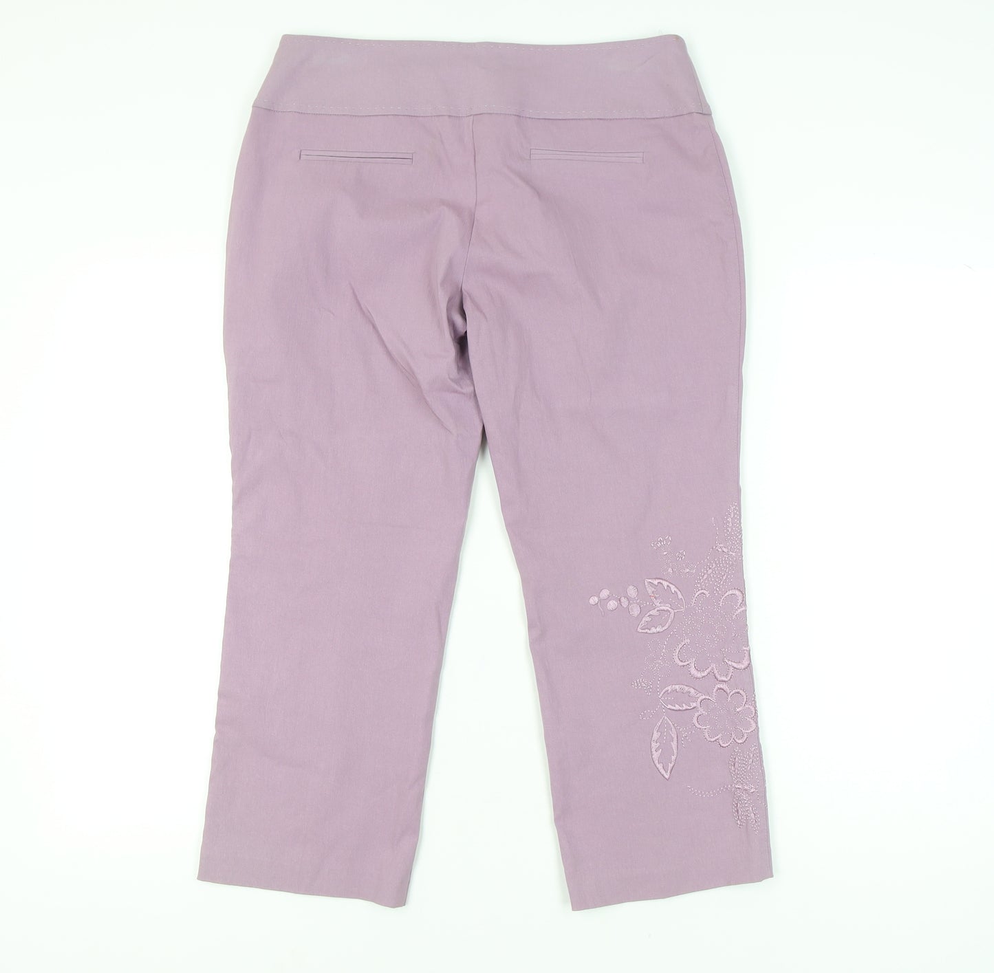 Spirit London Women's Purple Cropped Trousers Size 12