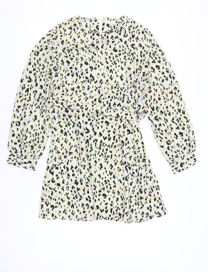 Warehouse Women's Multicoloured A-Line Dress - Size 14