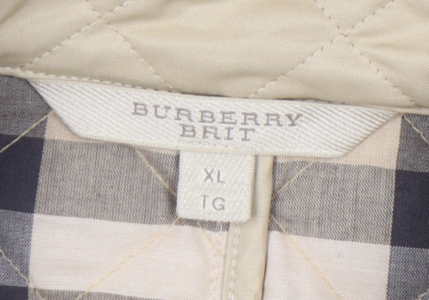Burberry Brit Women's Beige Quilted Jacket XL