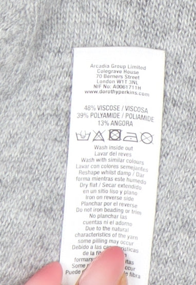 Dorothy Perkins Women's Grey Pullover Jumper Size 12