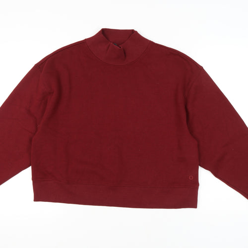 Marks and Spencer Women's Red Sweatshirt, Size 16, Mock Neck