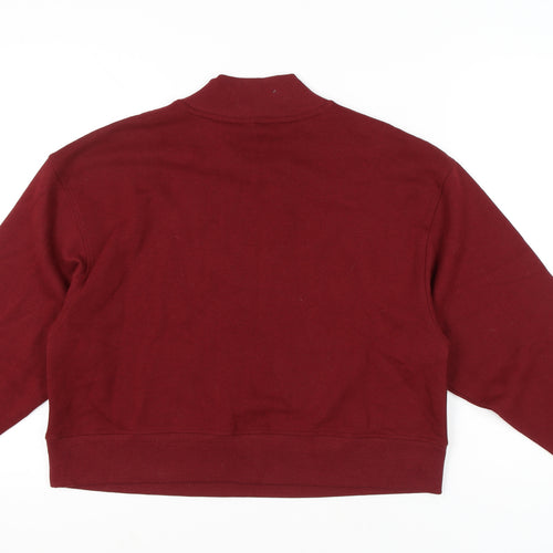 Marks and Spencer Women's Red Sweatshirt, Size 16, Mock Neck