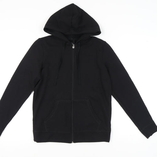 BHS Women's Black Full Zip Hoodie, Size 10