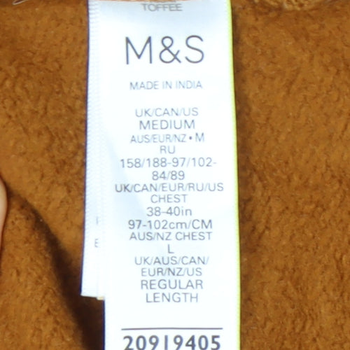 Marks and Spencer Men's Brown Pullover Hoodie, M