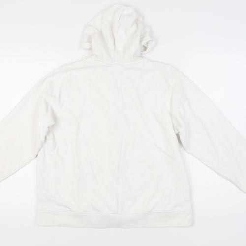 Marks and Spencer Women White Full Zip Hoodie L