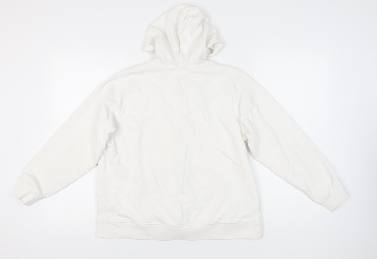Marks and Spencer Women White Full Zip Hoodie L