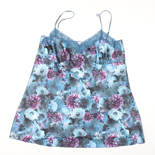 Debenhams Women's Blue Floral Camisole Top Size 24