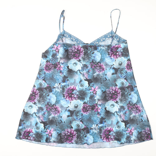 Debenhams Women's Blue Floral Camisole Top Size 24