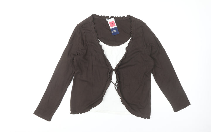 Marks and Spencer Women’s Brown Long Sleeve Top Size 18