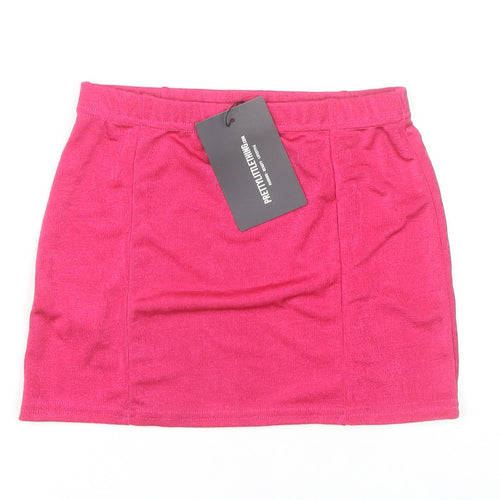 PrettyLittleThing Women's Pink Short Skirt Size 4