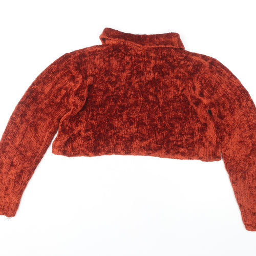 Charlotte Halton Women's Red Collared Full Zip Jumper S