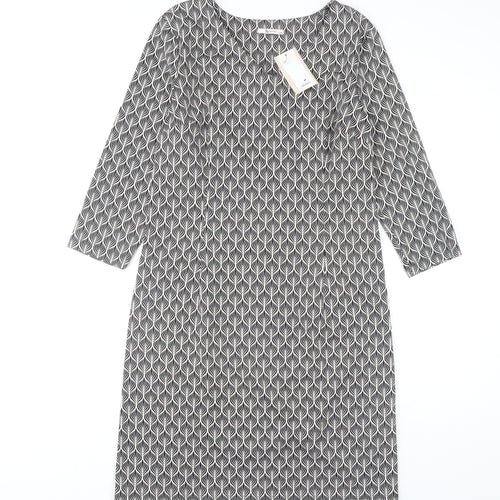 TU Women's Black 3/4 Sleeve Sheath Dress Size 14