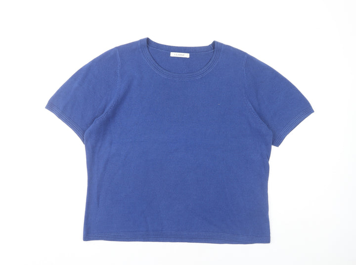 Marks and Spencer Women Blue Crew Neck Pullover Jumper Size 16