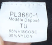 Mochy Women's Black Puff Sleeve Studded Top, One Size